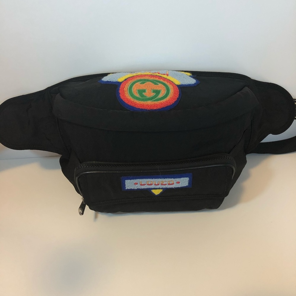 Authentic Gucci Black Terry Patch Rucksack - Picture 8 of 16